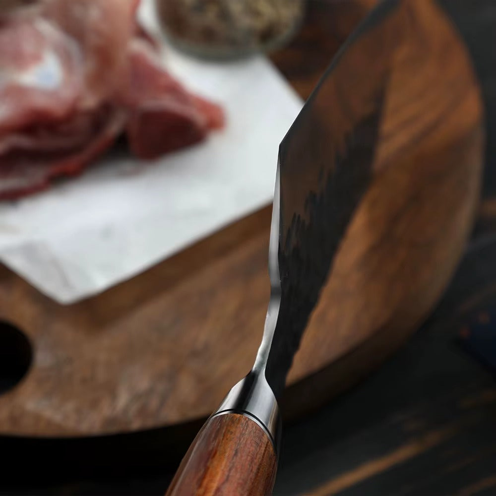 Forged Steel Chef Cleaver Knife – 7.5” with Wood Handle